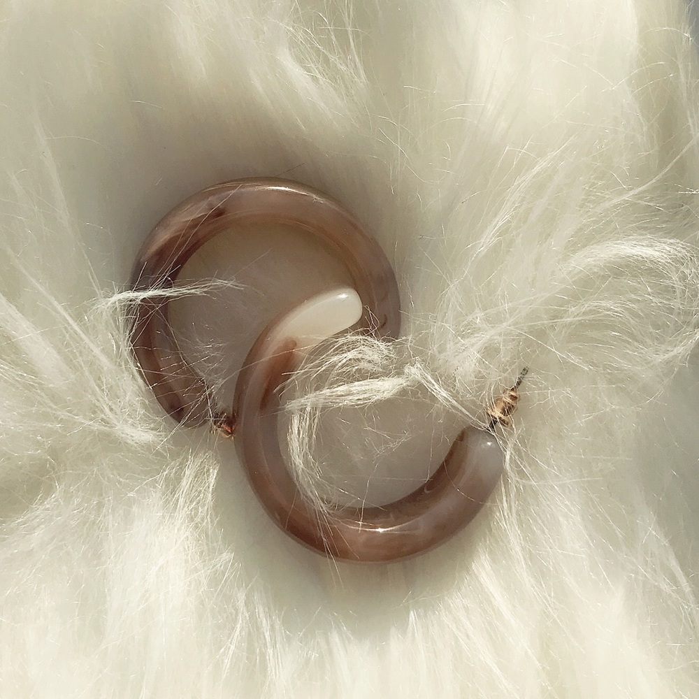 J. Crew Tortoise hoop earrings